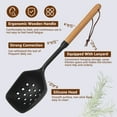 thumbnail image 6 of Jetcloudlive Silicone Cooking Utensils Set of 7, Heat Resistant BPA Free Kitchen Utensil Set with Wood Handle for Nonstick Cookware, 6 of 7