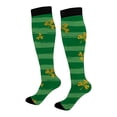 thumbnail image 5 of Compression Socks for Women 3D Cute Printed Mid Calf Socks Comfortable Stretchy Sports Socks Thigh High Stockings Black One Size, 5 of 5