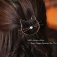 thumbnail image 5 of Fdesigner Cat 1 Clips para el pelo dorados, pasador para el pelo, joyería, lindos accesorios para mujeres y niñas (2 unidades), 5 of 5