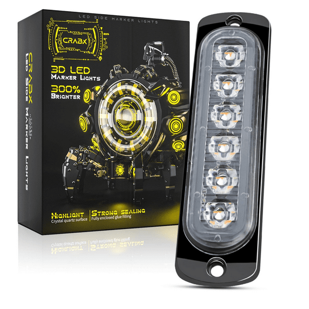 Luz lateral para camión ultradelgada de 6 LED, luz intermitente para camioneta, motocicleta, 12-24 V, luz lateral universal para camión