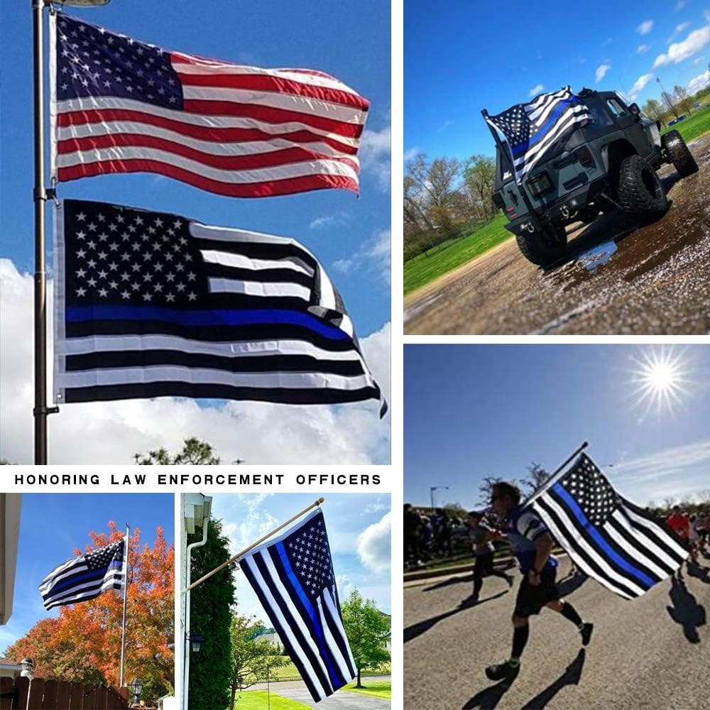 Lanola American Flag For Outside 3x5 Ft Pole Sleeve Banner Style-Embroidered Stars,Sewn Stripes,Water Resistant,Heavy Duty Durable New Nylon USA US Outdoor Indoor Flags (Pole NOT Included)