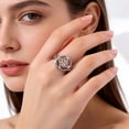 thumbnail image 2 of Anillo de mujer hecho a mano con nudo de mago y circonita cúbica, anillo de guía espiritual, joyería llamativa, regalo, 2 of 7