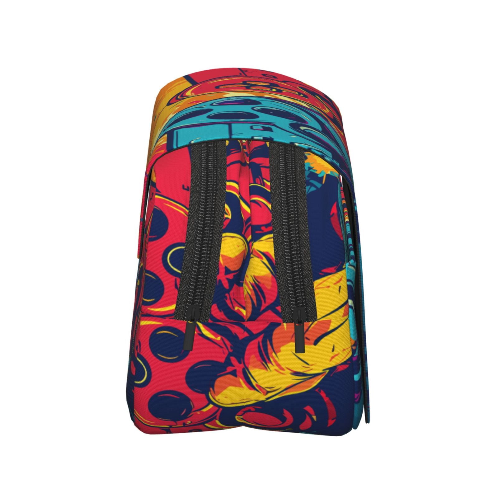 Rateoe Gaming Pattern Double Clamshell Pen Case, Storage Organizer with Two Zipper Compartments– Holds Up to 50 Pencils & Pens