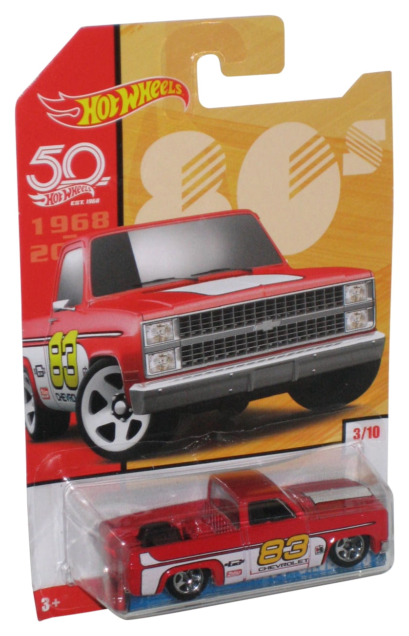 Hot Wheels 50th Anniversary (2017) Red '83 Chevy Silverado 80's Toy