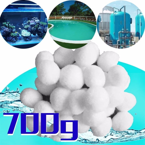 Pool Filter Balls for Sand Pump, Reusable Swimming Pool Sand Filter Media Replacement for Aquarium Tank, 1.4LB