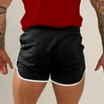 thumbnail image 4 of Clearance Mens Shorts, Men's Fitness Bodybuilding Motion Running Train Bandage Pockets Solid Color Shorts, 4 of 5