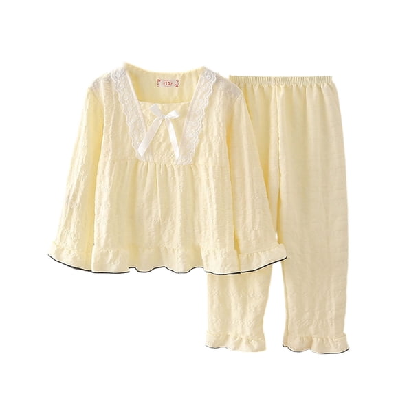 XIYON Girls 2 Piece Outfits Long Sleeve Homewear Soft Cloud Two Piece Outfit Cute Loungewear For Toddler Kids Girls Clothes Set 22