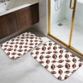 thumbnail image 5 of Football Icon Brown Pattern Bath Mat Set Of 2,Non-Slip Rug for Bathroom,Kitchen,Bedroom,Entrance, 30x17 and 23.5x15.7 Inches, 5 of 5