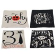 thumbnail image 2 of 4 fundas de almohada de Halloween de 45 x 45 cm con cara de calabaza, araña, murciélago, castillo, invisibilidad, cremallera, fundas de almohada de lino para el sofá del hogar 06, 2 of 9