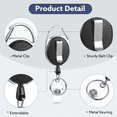 thumbnail image 3 of 20 Pack Badge Reels Retractable ID Badge Holder with Carabiner Heavy Duty Badge Reel Clip and Key Chain for Work Office, 3 of 7