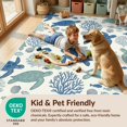 thumbnail image 4 of Design&I 5'x7' Washable Area Rug Fish Marine Reef Turtle Coral Seashell Nautical Ocean Motifs for Dining Room, Under Table, Home Office, Snag-Free, Skid-Resistant, 4 of 7