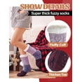 thumbnail image 3 of Women Slipper Socks Non Slip Fuzzy Fluffy Thick Warm Cabin Cozy Comfy Soft Fleece Home Grips Socks 1Pairs, 3 of 6