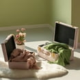 thumbnail image 6 of Decorative Tufted Velvet Suitcase Treasure Chest Set of 2, 6 of 10
