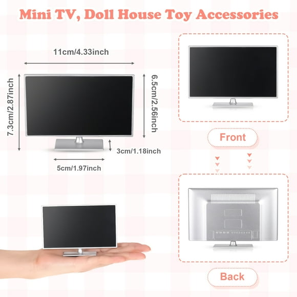 Ruiboury Wide Screen Television Flat-Panel LCD TV Anti-scratch Toys White