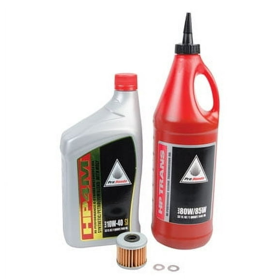 Oil Change Kit With Pro-Honda HP4M Synthetic Blend 10W-40 for Honda TRX 450R 2004-2009