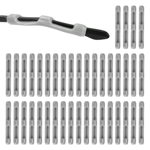 Uxcell Glasses Temple End Tips Eyeglass Arms Legs Replacement Ear Sock Pieces Anti Slip Tube Sleeve Black 20 Pair