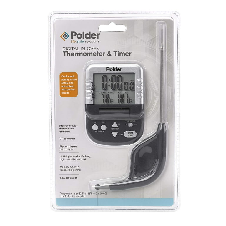 Polder THM-362-86 Oven Meat Thermometer with Heat Resistant Probe