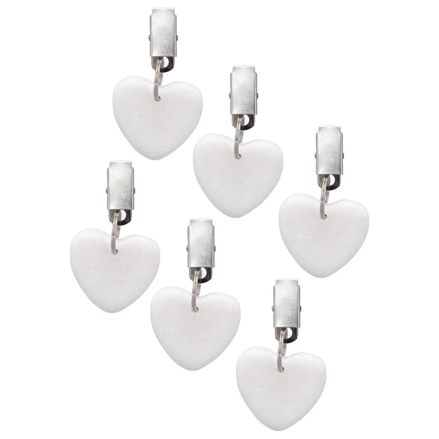 Pesas para manteles BuyWeek 6 piezas de mármol con clip