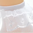 thumbnail image 5 of LYMAYTER 3 Pack Kids Girls Socks Toddler Cute Double Big Ruffled Dress Princess for Socks 1-12Y, 5 of 7