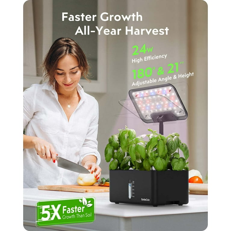 Sharper Image® LED Glow Grow Indoor Water Herb Garden Kit, No Soil