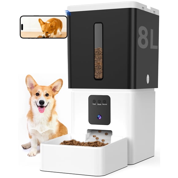 Comedero automático para perros UTCG S15 8L con cámara: 33 tazas WiFi