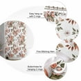 thumbnail image 5 of Small Stall Shower Curtain 36x78 Inch Narrow Half Size Pink Pumpkin Roses Bath Curtains Bathroom Decor Fall Rustic Botanical Floral Waterproof Fabric Shower Curtain Set with Hooks 36 Inch, 5 of 6