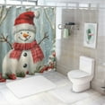 thumbnail image 7 of SHERONV Snowman Cardinal Christmas Trees Washable Shower Curtain 36"x72, 7 of 7