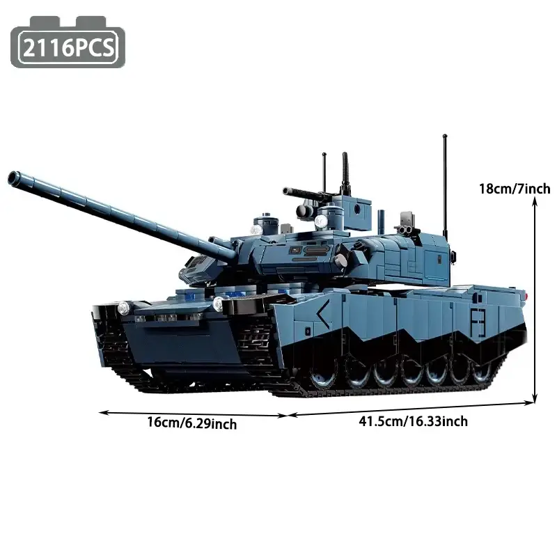 GZBrick Abrams-X Tank Building Sets WW2 Military Toy for Adults