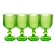 thumbnail image 1 of Set de 4 Copas de Vidrio Top Choice, Con Líneas en Relieve, Color Verde, Capacidad 380 ml con Caja de Regalo, 1 of 3