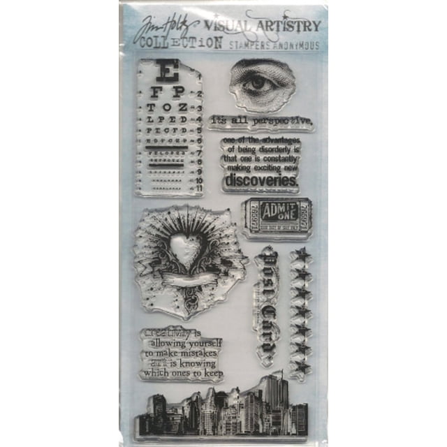 Tim Holtz Visual Artistry Collection City Central Clear Stamp Set