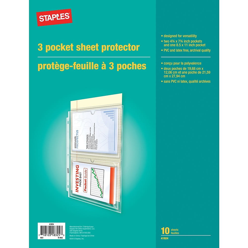 2 Pack 1InTheOffice Archival Sheet Protector 8.5 X 11 24-Pocket Bound