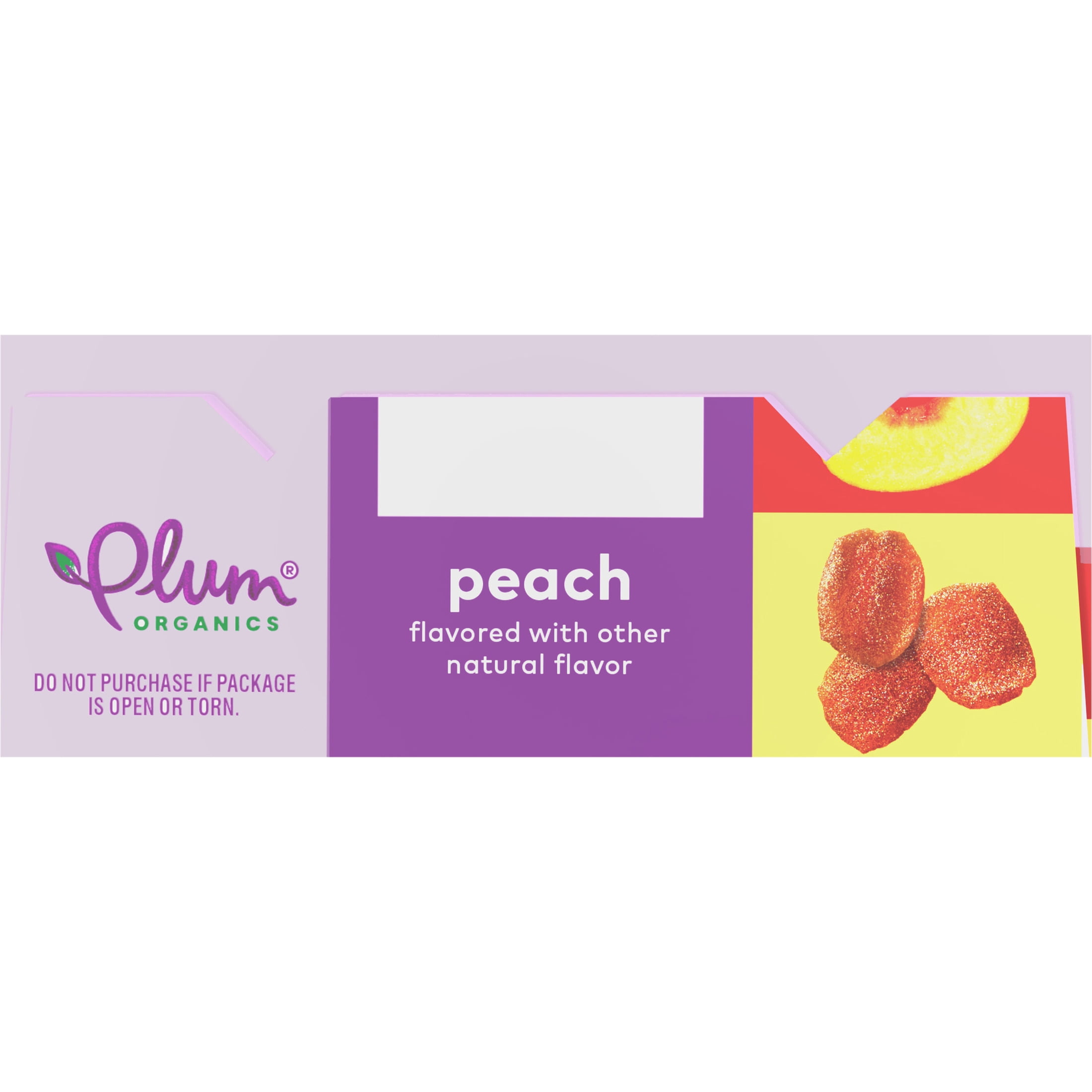 (8 pack) Plum Organics® Teensy® Snacks Peach Soft Fruit Snacks .35oz Pouch/5-Count Box