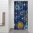 thumbnail image 3 of Gothic Shower Curtain - Dark Celestial Moon & Star Print, Mystical Cosmic Theme Bath Decor, Waterproof Polyester, 36"Wx72"L, Goth Aesthetic Gift, 3 of 5