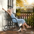 thumbnail image 4 of Outsunny 3-Seat Outdoor Glider Chair, Patio Rocking Chair, Black, 4 of 10