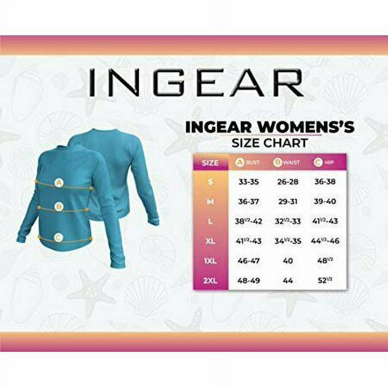 in Gear Womens Long Sleeve Ultra Light UPF 50+ Rashguard Green X-Large