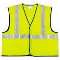 thumbnail image 2 of Class 2 Safety Vest, Fluorescent Lime W/silver Stripe, Polyester, Large | Bundle of 5 Each, 2 of 2