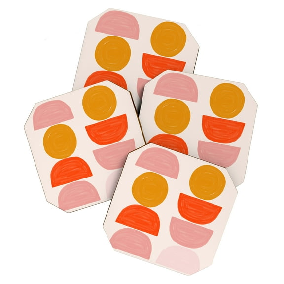 Society6 Hello Twiggs Mid Century Set of 4 Coasters