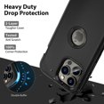 thumbnail image 2 of for iPhone 14 Pro Max Case Shockproof Heavy Duty Protection Dustproof Tough Rugged Dual Layer Matte Outdoor Hybrid Sports Cell Phone Case for iPhone 14 Pro Max 6.7’’ 5G 2022 Black, 2 of 8