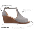 thumbnail image 4 of Journee Womens Kedzie Peep Toe Wedge Sandals, Widths Available, 4 of 10
