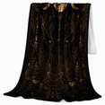 thumbnail image 2 of Mystical Celestial Arch Crystal Ritual Design, Mystical Celestial Art Scene, Warm Flannel Blanket for Living Room and Family Room, Celestial Art Lovers Halloween Gift, Festive Home Decor, 2 of 8