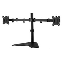 Amer Networks Dual Articulating Arm Monitor Stand, Black
