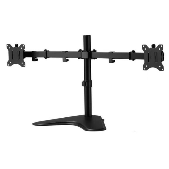 Amer Networks Dual Articulating Arm Monitor Stand, Black