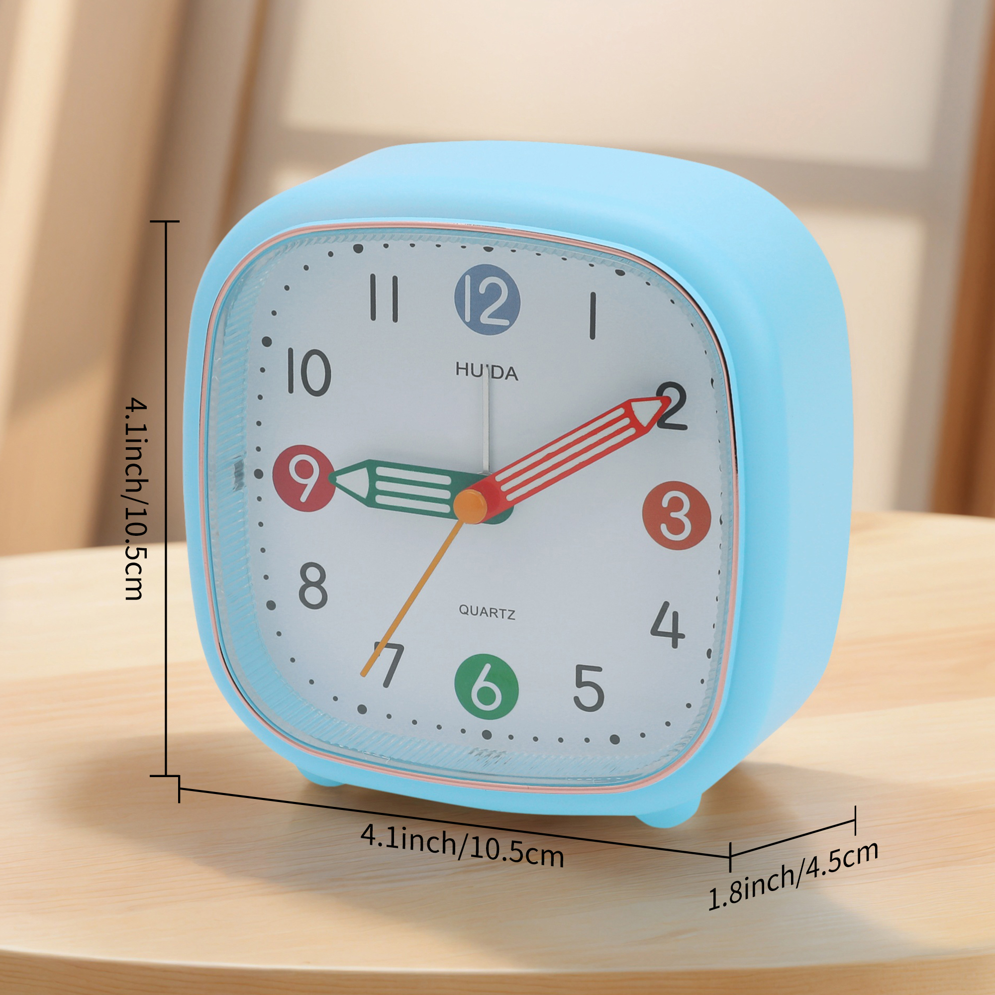 Unique Bargains Mechanical Alarm Clock Pink 4.1"L x 1.8"W x 4.1"H