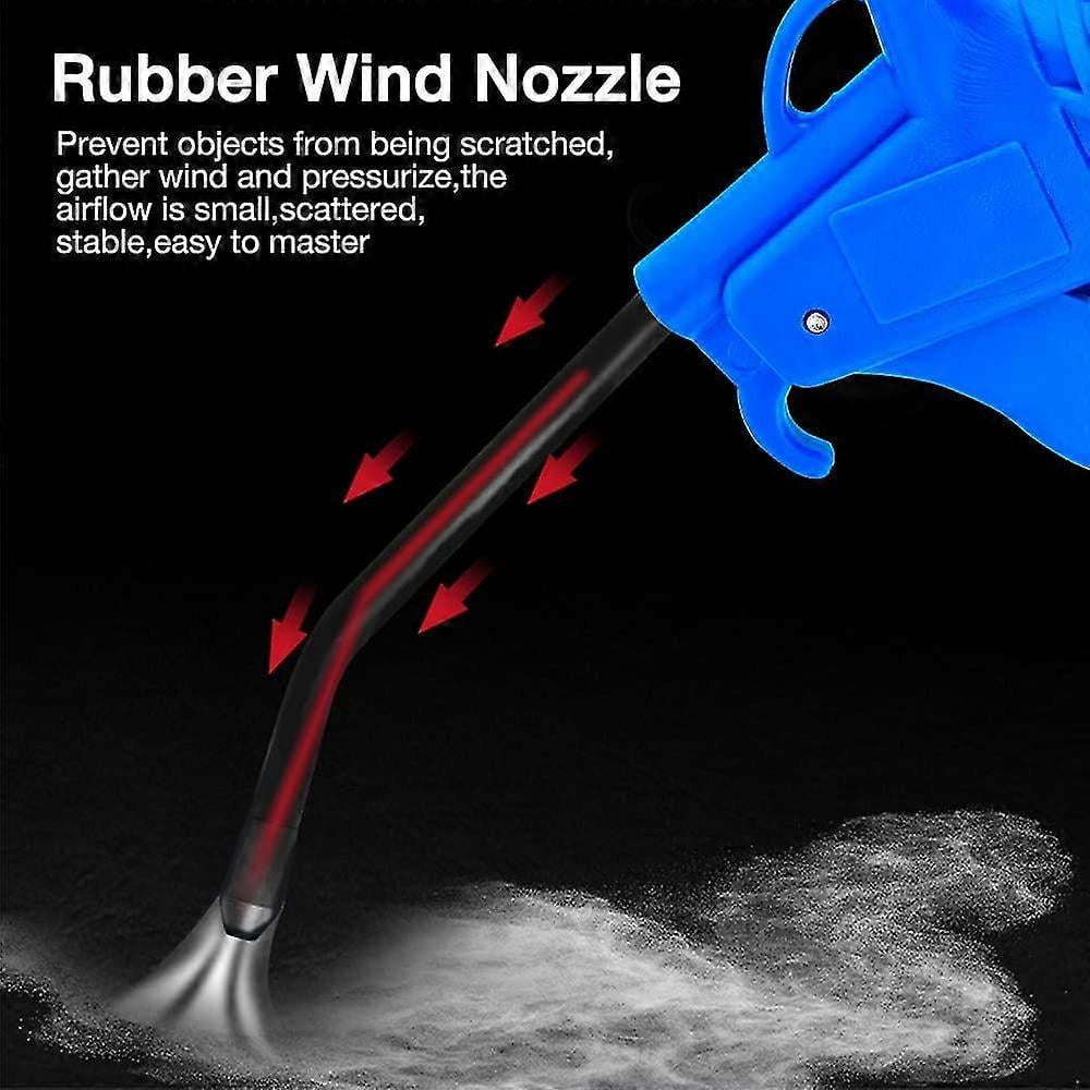 Air Blow Gun, Heavy Duty Air Duster Blow Gun With 5 Metre Recoil Hose,t-shaped Quick Connector, 360 Degree Rotating Blow Dust Gun, Air Compressor Quic