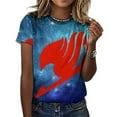 thumbnail image 3 of Fairy Tail Womens T-Shirt Round Neck Short Sleeve Tee Shirts Summer Breathable Tops Blouse XL, 3 of 8