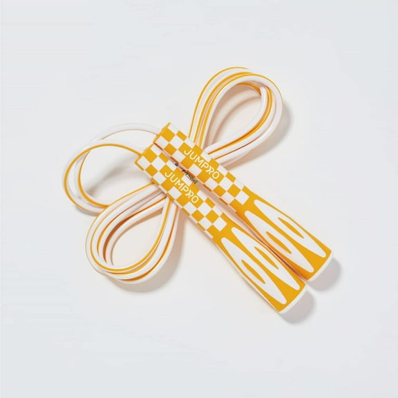 Skipping Speed Jump Rope for Kids - Light Weight, Adjustable, Tangle Free, Long Jumping ropes for Cardio, Boxing, CrossFit for Boys and Girls Ages 6~10 (Kids Luxury Yellow)