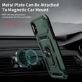 thumbnail image 3 of for iPhone X Case, iPhone Xs Case with Camera Lens Cover, HD Screen Protector, 10 FT Military Grade Drop Protection, Magnetic Ring Holder Kickstand Phone Case for iPhone X/Xs（Pine Green）, 3 of 6