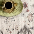 thumbnail image 4 of Balacho Soft Vintage Boho Floral Patterned Neutral Medallion Faux Wool Area Rug, 6' x 9', Pink, 4 of 8