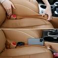 thumbnail image 3 of Car Seat Gap Filler 2 Pack Soft Foam Multifunctional Seat Side Gap Filler with Organizer & Hook Function, 3in1 Gap Stopper Universal Fit Car SUV Truck Fill The Gap Between Seat & Console (Deep Brown), 3 of 9