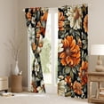thumbnail image 3 of Homewish Female Men Women Vintage Rustic Floral Curtains Pack of 2 (42x84 Each),Chic Flowers Blossoms Curtains Blackout,Retro Exotic Luxury Style Bedroom Curtains,Microfiber Bedroom Decor, 3 of 6